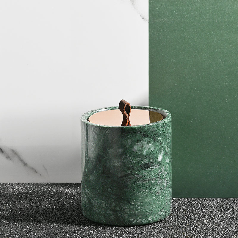 M&Scent Candele di cera di soia profumata in cristallo di vetro nero con decorazione personalizzata di lusso all'ingrosso