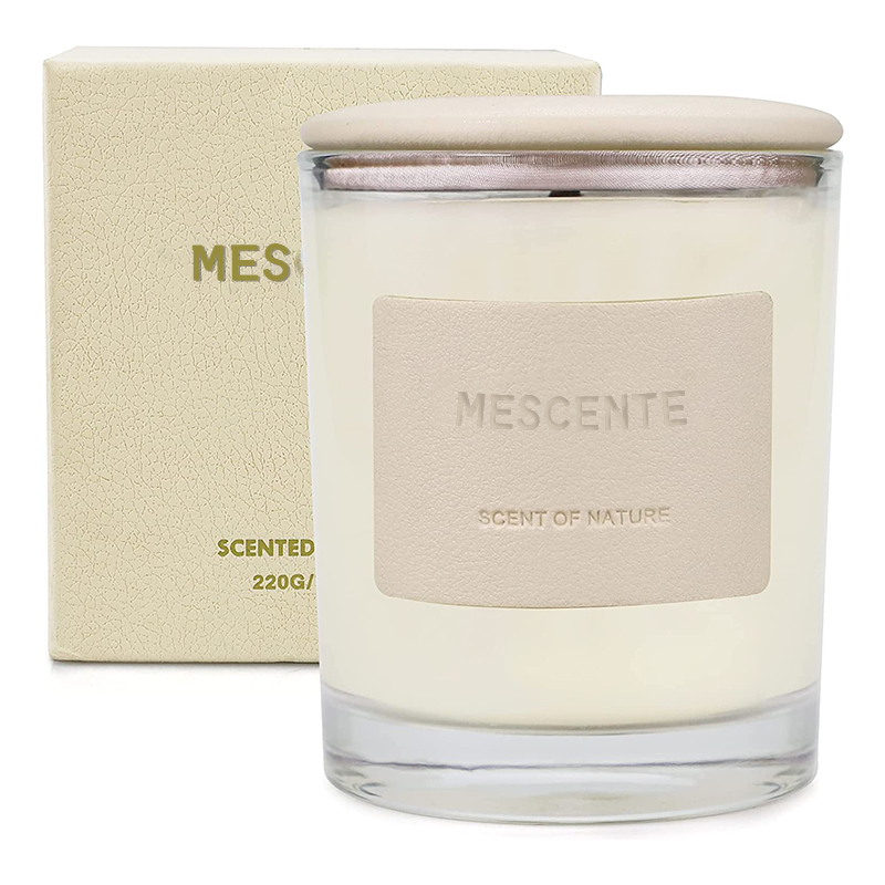 M&Scent vende all'ingrosso bellissime candele in barattoli di vetro riciclato in Cina, candela relax