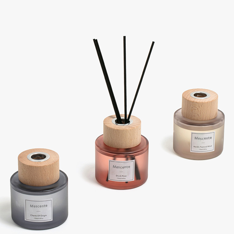 Diffusore a lamella in vetro con etichetta privata di lusso all'ingrosso M&Scent con tappo