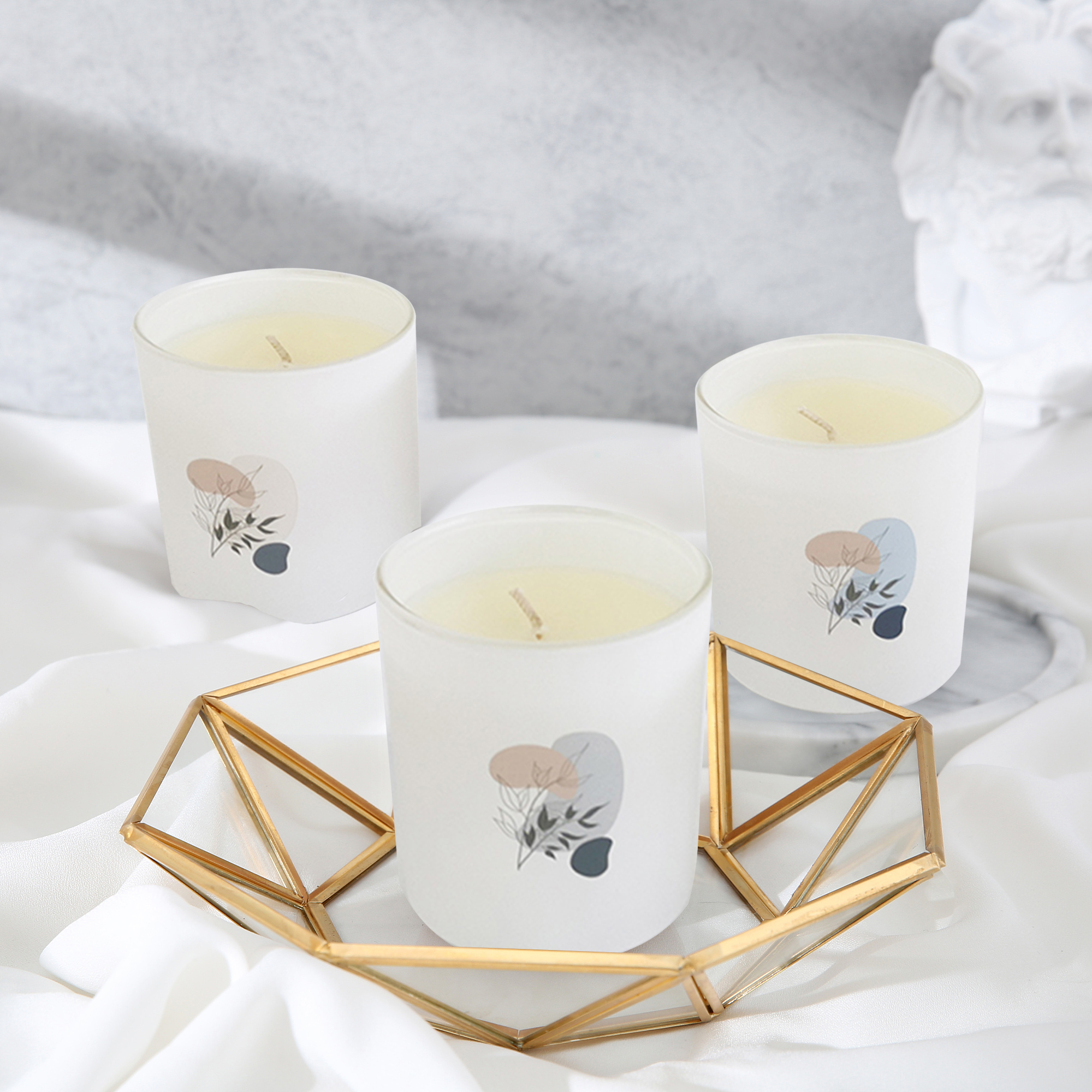 Candele di soia profumate al 100% naturali di alta qualità M&Scent in barattolo di vetro con coperchio