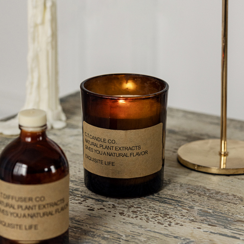 Set diffusore a bastoncini per la casa e candele profumate M&Scent con decorazioni di lusso, con confezione in scatola