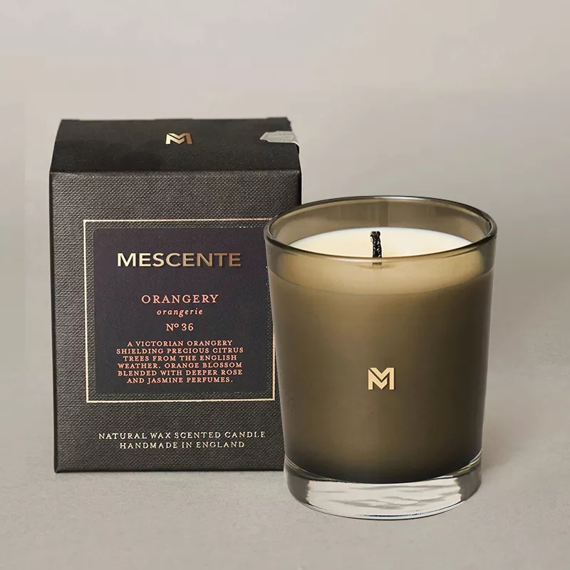 M&Scent all'ingrosso nuova candela di soia profumata Kerzen con etichetta privata personalizzata di lusso in vasetti di cristallo di Natale con coperchio