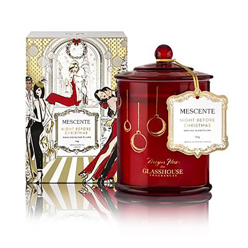 M&Scent Candele di soia profumate in barattolo a cupola di Natale personalizzate di lusso all'ingrosso con etichetta privata con coperchio