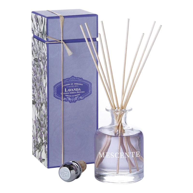 Diffusore a lamella con bastoncini di profumo di fiori di magnolia in pelle grigia di cemento ecologico da 400 ml di lusso primaverile