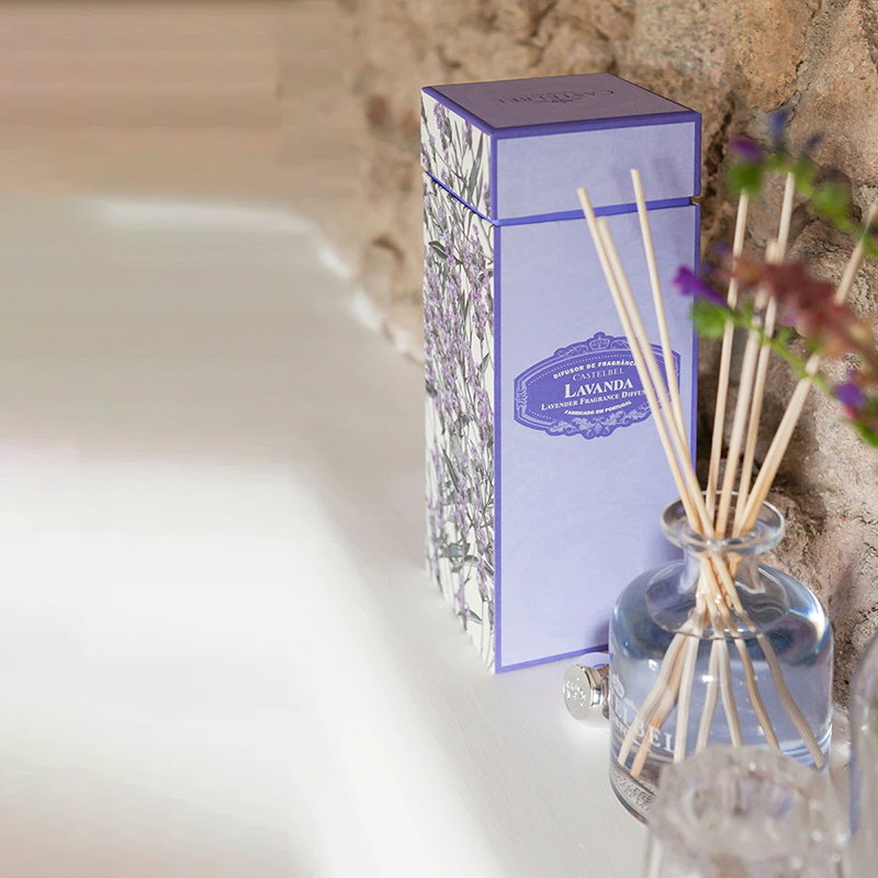 Diffusore a lamella con bastoncini di profumo di fiori di magnolia in pelle grigia di cemento ecologico da 400 ml di lusso primaverile