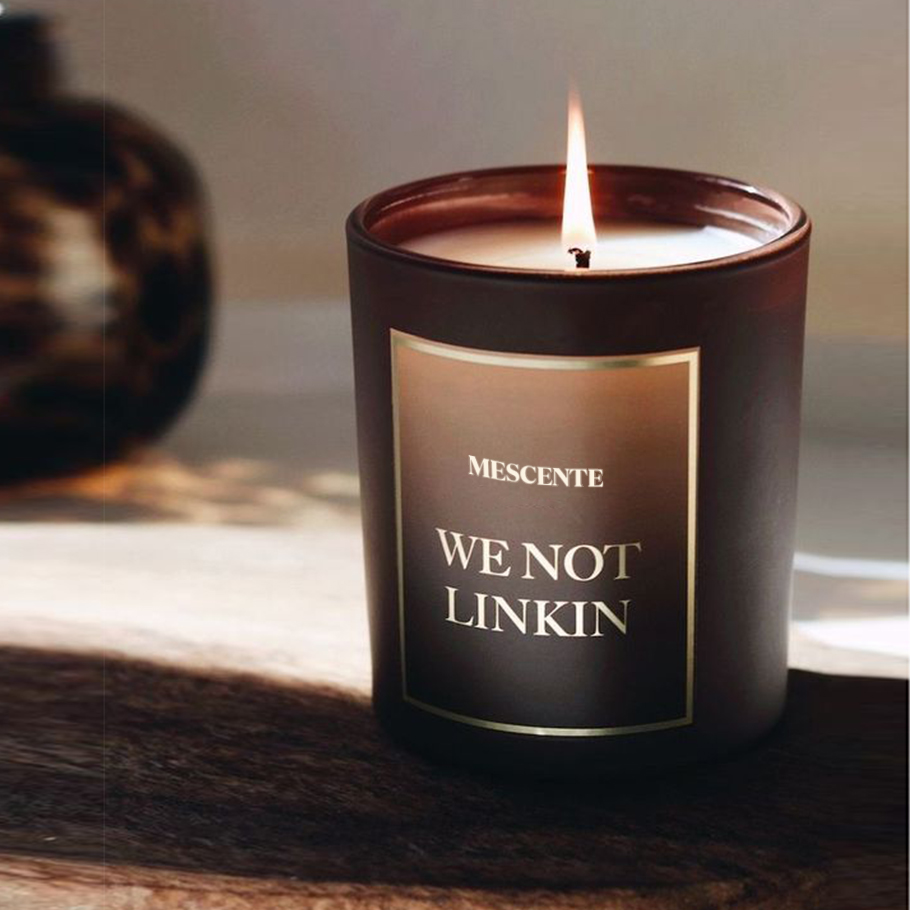 M&Scent all'ingrosso nuova candela di soia profumata Kerzen con etichetta privata personalizzata di lusso in vasetti di cristallo di Natale con coperchio