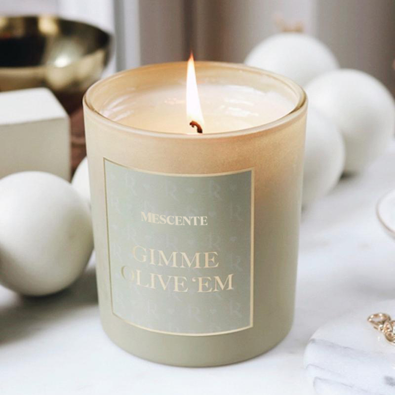 M&Scent all'ingrosso nuova candela di soia profumata Kerzen con etichetta privata personalizzata di lusso in vasetti di cristallo di Natale con coperchio