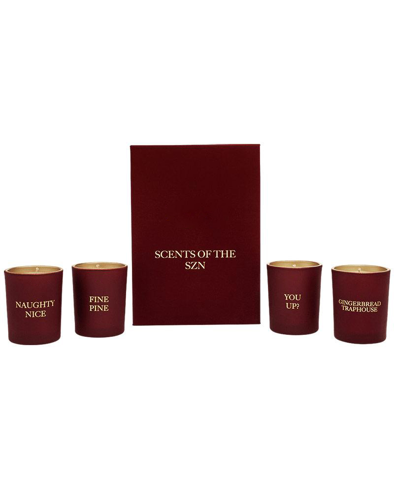 Set regalo di candele profumate aromatiche per decorazioni per la casa di lusso con etichetta privata M&Scent, set da 4