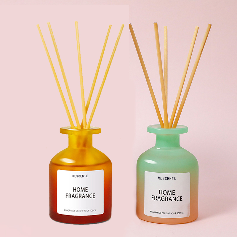 Ricarica di olio per diffusore a lamella di fiori di profumo di bottiglia di vetro unica all'ingrosso con set regalo di scatole di imballaggio