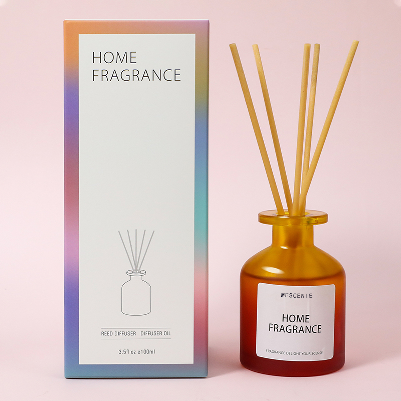 Ricarica di olio per diffusore a lamella di fiori di profumo di bottiglia di vetro unica all'ingrosso con set regalo di scatole di imballaggio