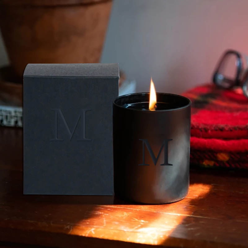 M&Scent Wholesale Candele di soia profumate decorative nere in barattoli unici di lusso all'ingrosso con cristalli