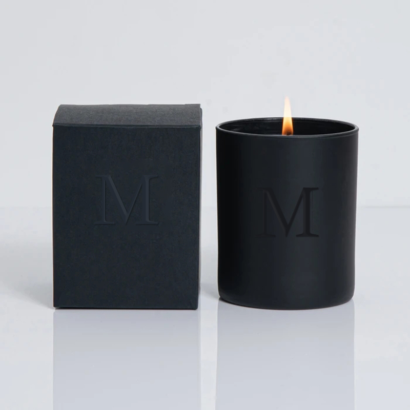 M&Scent Wholesale Candele di soia profumate decorative nere in barattoli unici di lusso all'ingrosso con cristalli