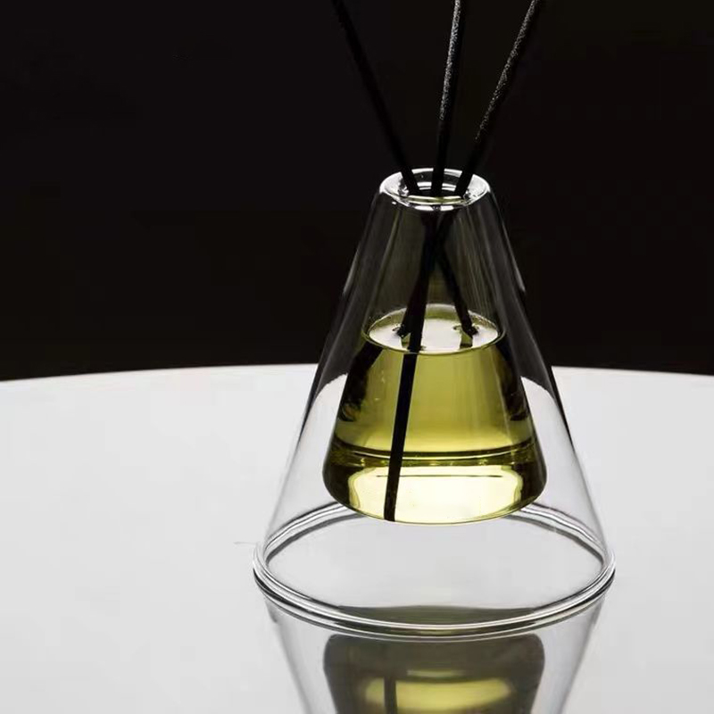 Personalizzato grande esagonale Essenza bottiglia di vetro unica bianco satinato extra aria aroma diffusore a bastoncino fragranza per la casa, diffusori a bastoncino Natale