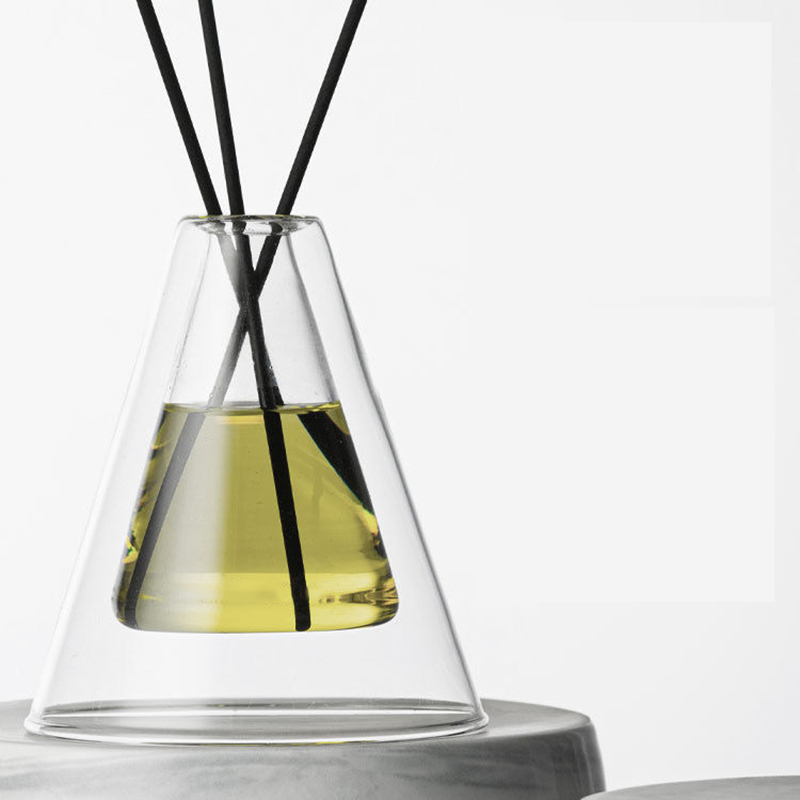 Personalizzato grande esagonale Essenza bottiglia di vetro unica bianco satinato extra aria aroma diffusore a bastoncino fragranza per la casa, diffusori a bastoncino Natale