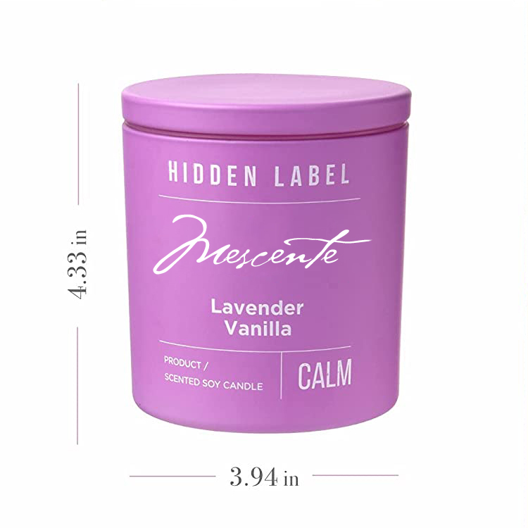 Candele di cera di soia profumate con barattoli neri di lusso all'ingrosso M&Scent con etichetta privata con cristalli