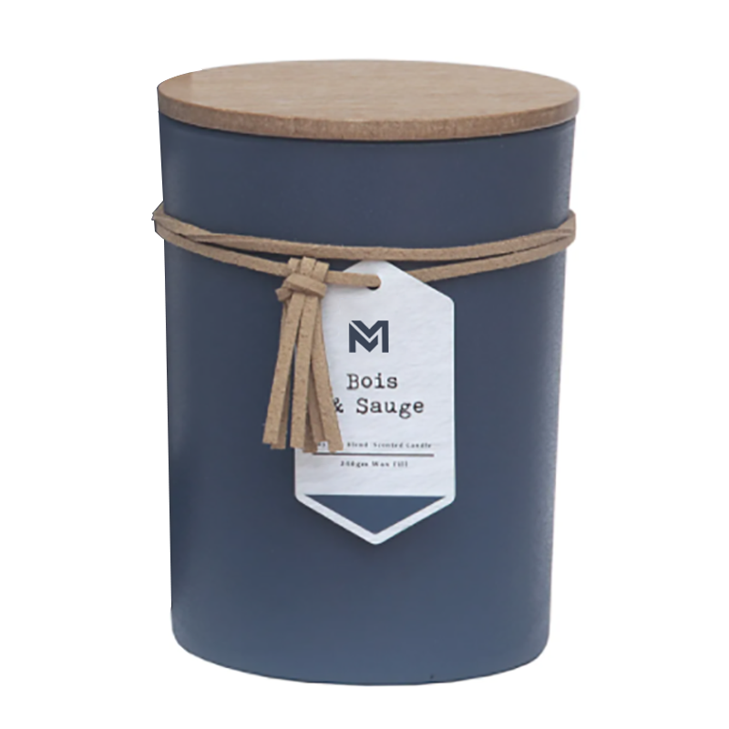 M&S profumo Commercio all'ingrosso etichetta privata coperchio in legno aromaterapia profumo candela di cera di soia set regalo in barattolo di vetro