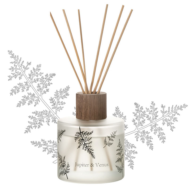 Diffusore a bastoncini di aroma floreale trasparente unico di lusso personalizzato all'ingrosso M&Scent in vetro ambrato decorativo personalizzato senza fuoco