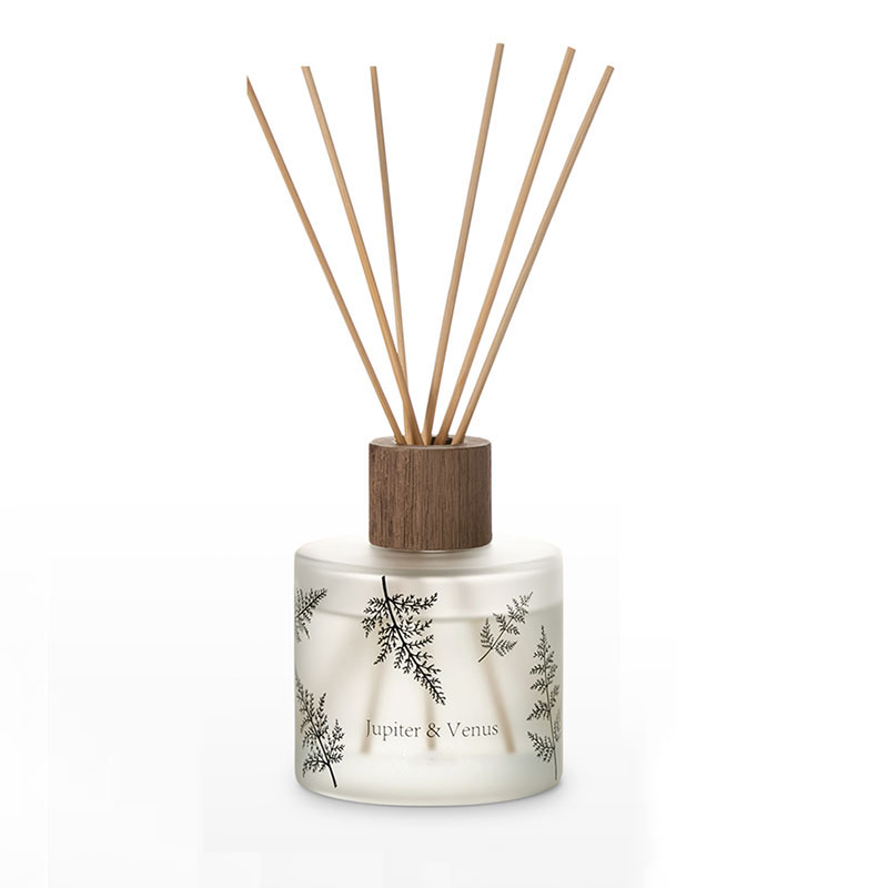 Diffusore a bastoncini di aroma floreale trasparente unico di lusso personalizzato all'ingrosso M&Scent in vetro ambrato decorativo personalizzato senza fuoco