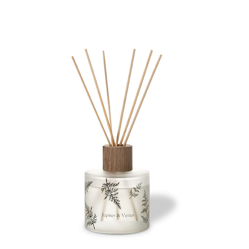 Diffusore a bastoncini di aroma floreale trasparente unico di lusso personalizzato all'ingrosso M&Scent in vetro ambrato decorativo personalizzato senza fuoco