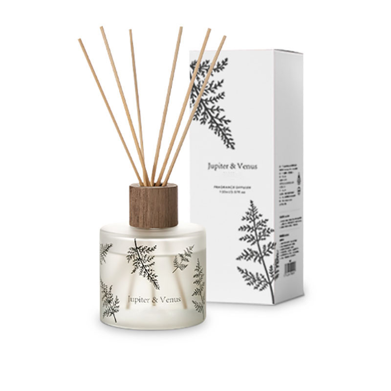 Diffusore a bastoncini di aroma floreale trasparente unico di lusso personalizzato all'ingrosso M&Scent in vetro ambrato decorativo personalizzato senza fuoco