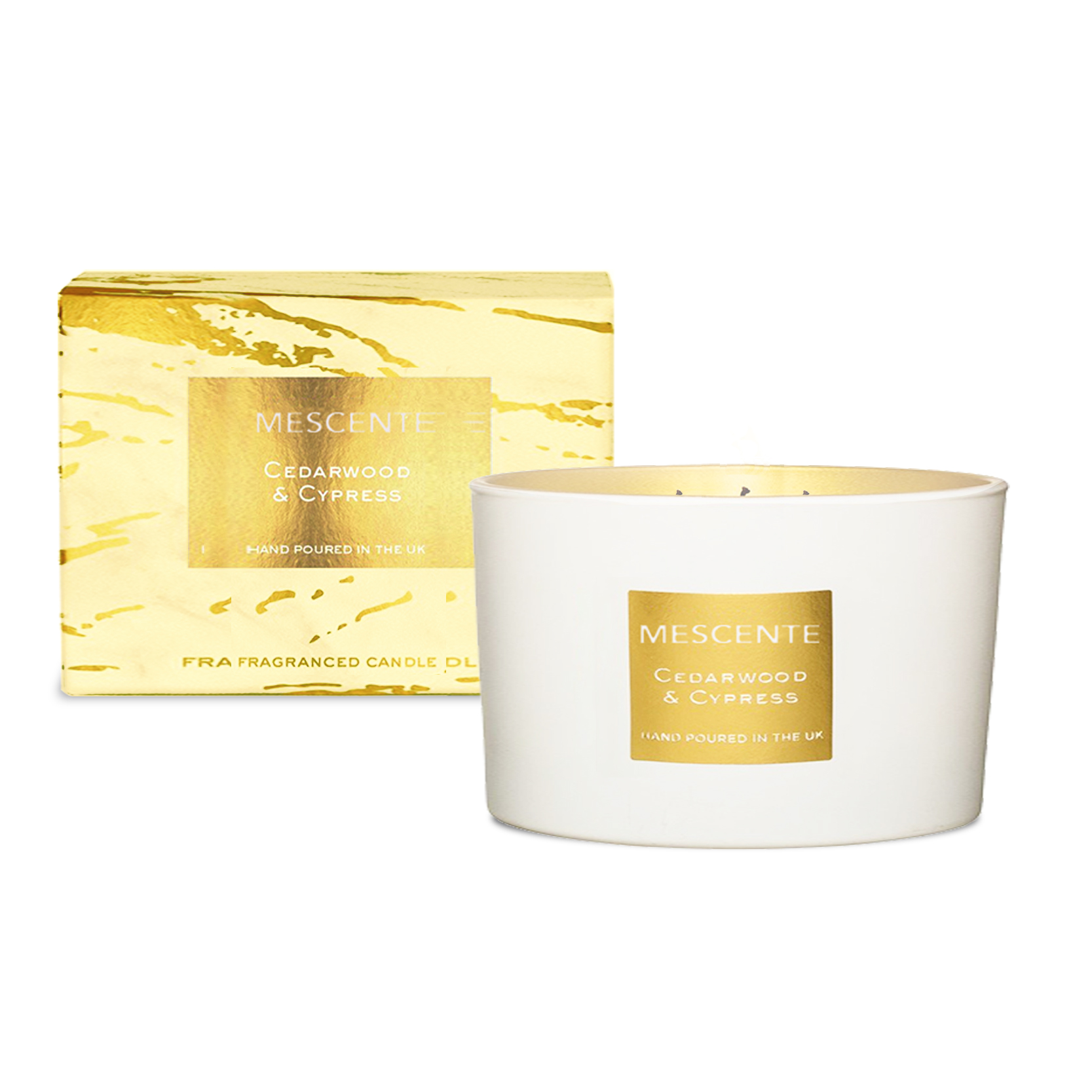 Set regalo di candele decorative per aromaterapia con 3 stoppini profumati alla palma da cocco M&Scent