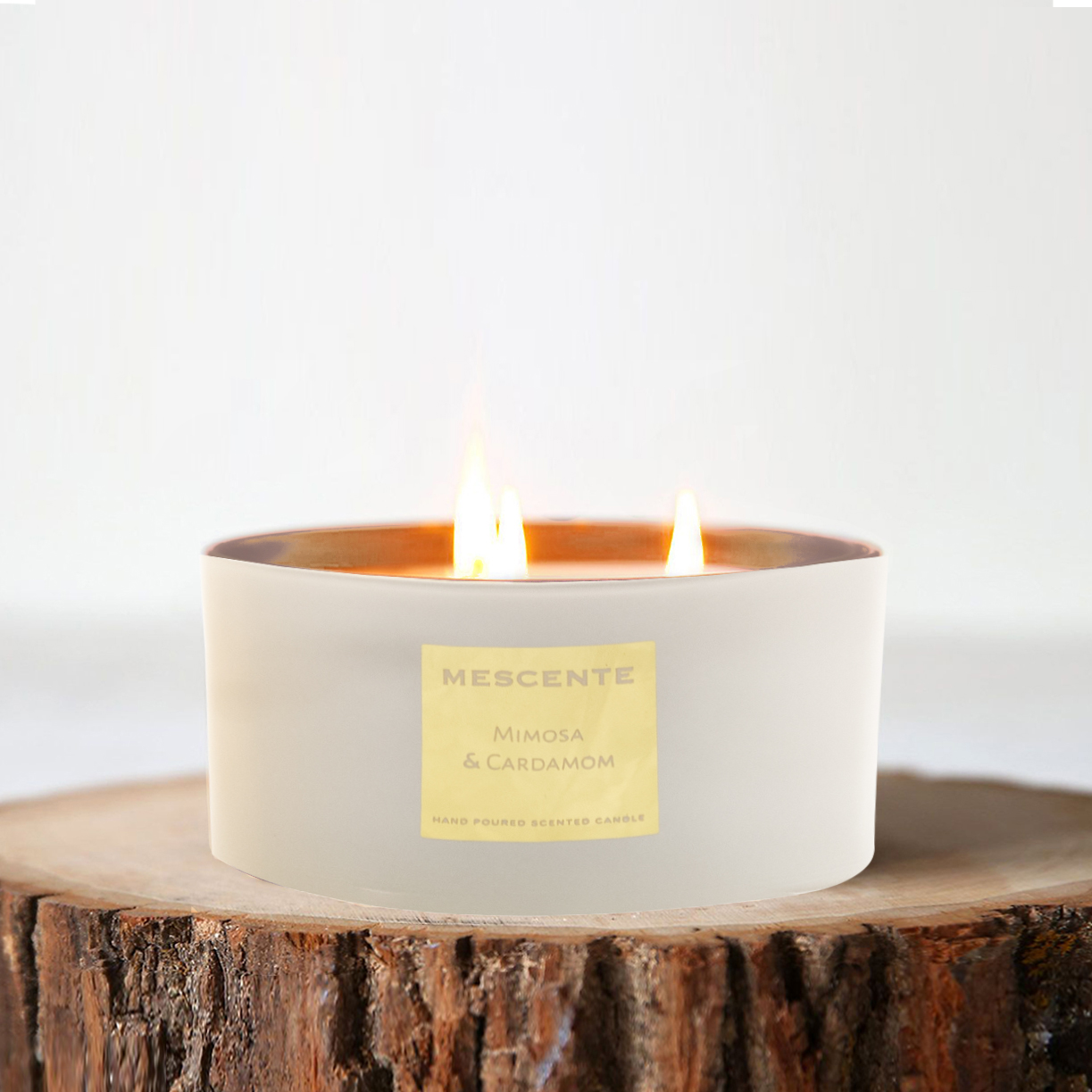 Set regalo di candele decorative per aromaterapia con 3 stoppini profumati alla palma da cocco M&Scent
