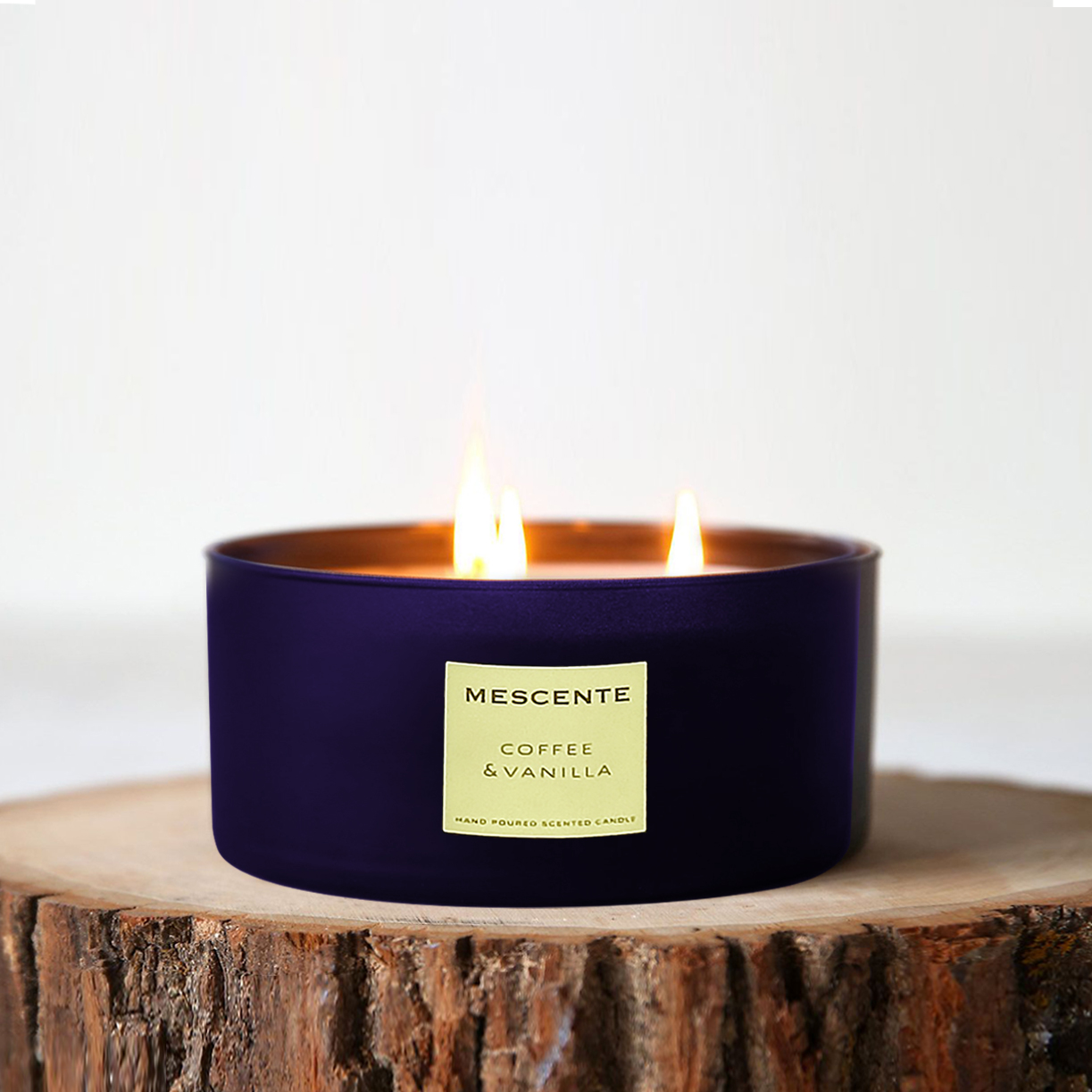 Set regalo di candele decorative per aromaterapia con 3 stoppini profumati alla palma da cocco M&Scent