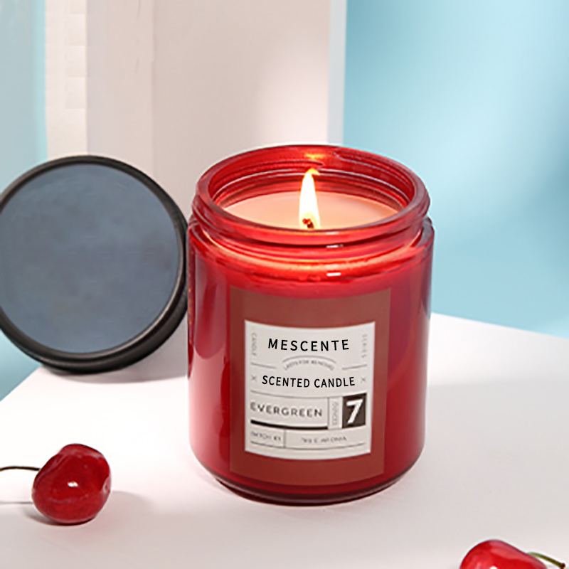 Candele di cera di soia profumate di lusso con etichetta privata personalizzata M&Scent con coperchio