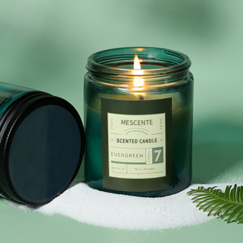 Candele di cera di soia profumate di lusso con etichetta privata personalizzata M&Scent con coperchio