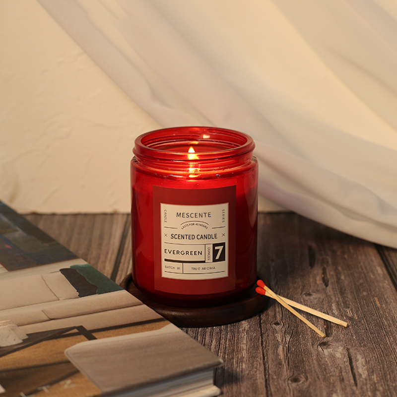 Candele di cera di soia profumate di lusso con etichetta privata personalizzata M&Scent con coperchio