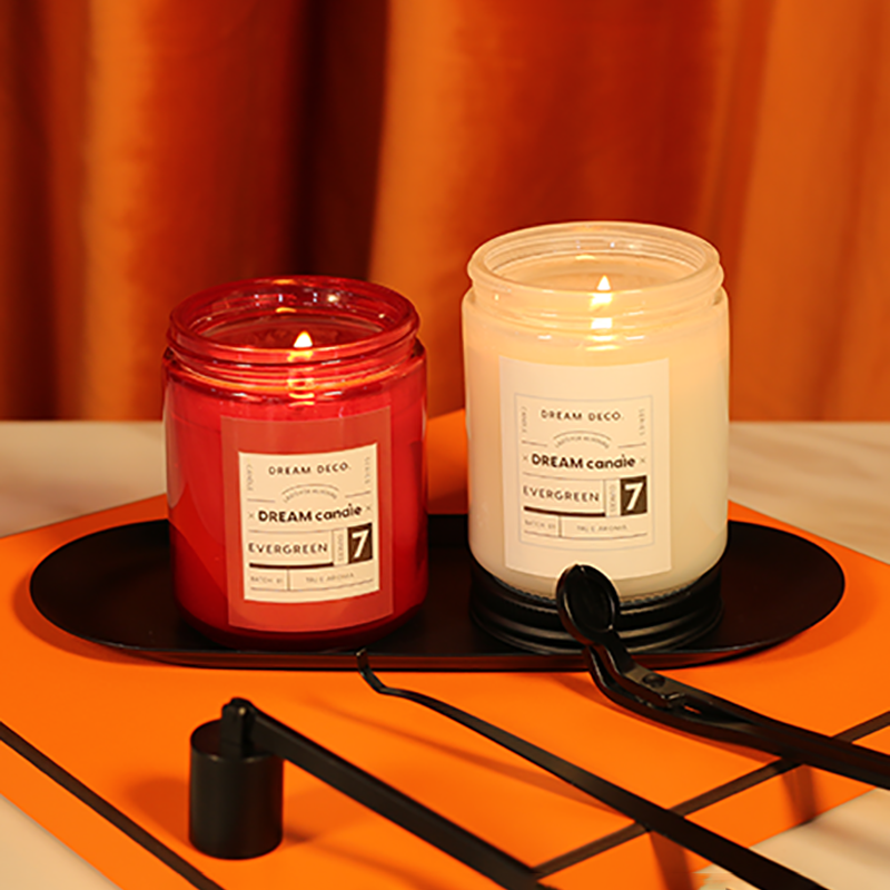 Candele di cera di soia profumate di lusso con etichetta privata personalizzata M&Scent con coperchio