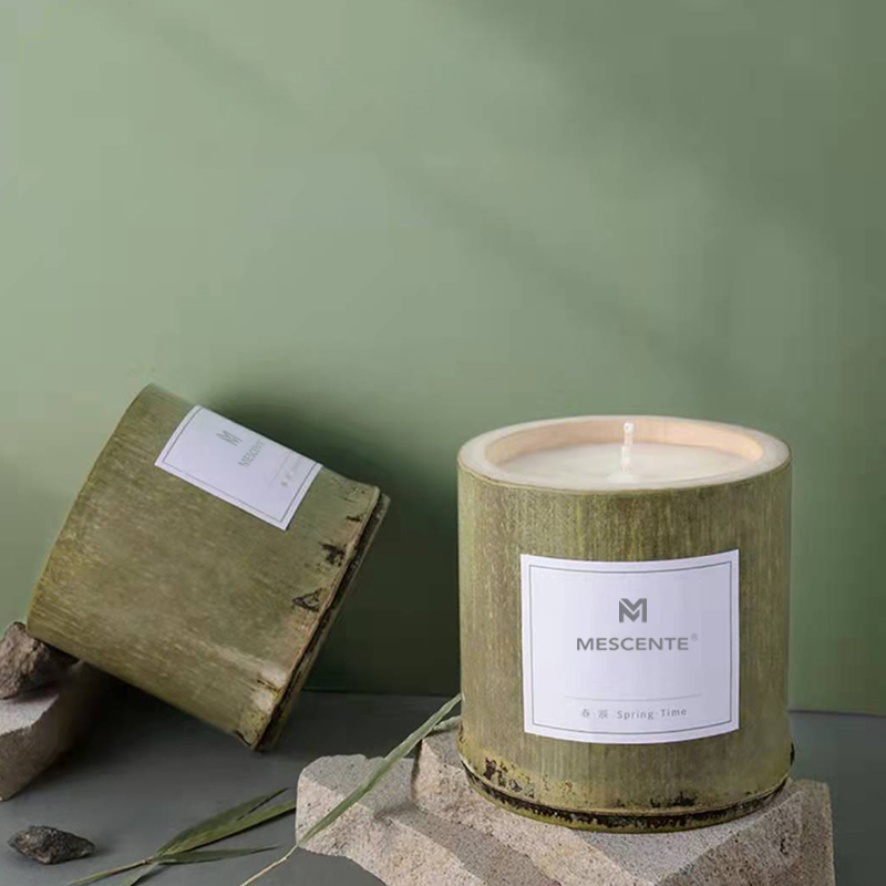 Candele portacandele in legno di lusso M&Scent etichetta privata profumate con scatola