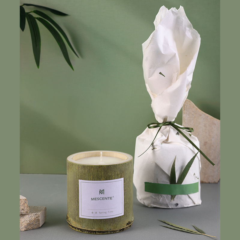 Candele portacandele in legno di lusso M&Scent etichetta privata profumate con scatola