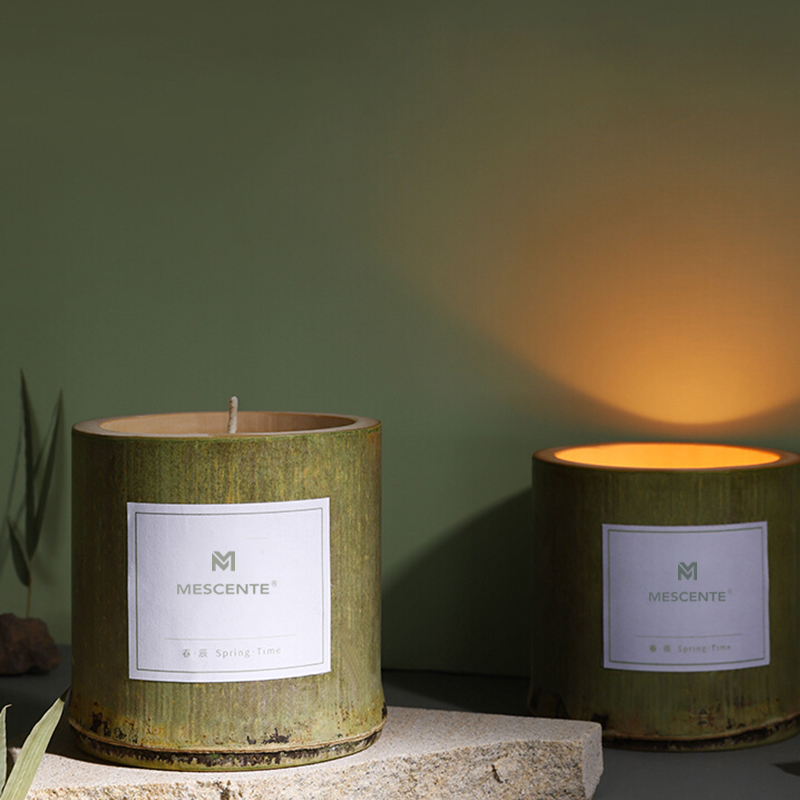 Candele portacandele in legno di lusso M&Scent etichetta privata profumate con scatola