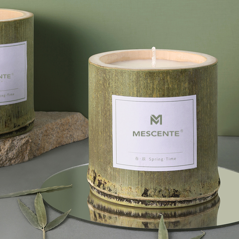 Candele portacandele in legno di lusso M&Scent etichetta privata profumate con scatola