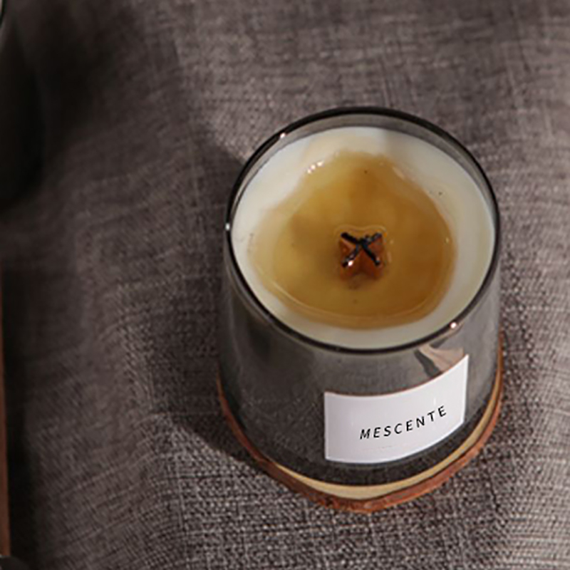 M&Scent vasetti di vetro di lusso, stoppini in legno di cristallo, candela profumata in cera di soia, candele nuziali