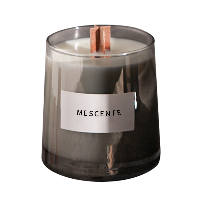 M&Scent vasetti di vetro di lusso, stoppini in legno di cristallo, candela profumata in cera di soia, candele nuziali