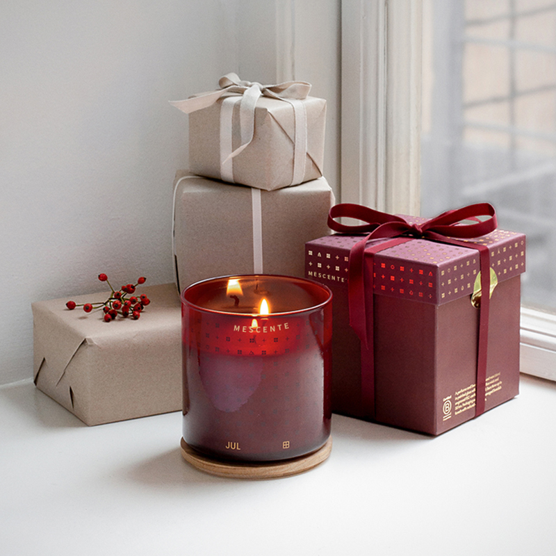 M&Scent Candele di cera di soia profumate decorative natalizie personalizzate fatte a mano di lusso con confezione regalo
