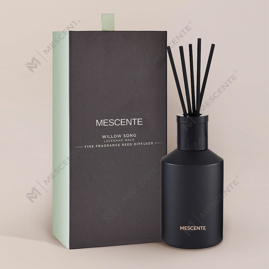 Decorazione Oem Scatola stampata 20ml Quadrato in ceramica Vranjes Tappo in legno Casa Profumo Aroma Diffusore a lamella Olio