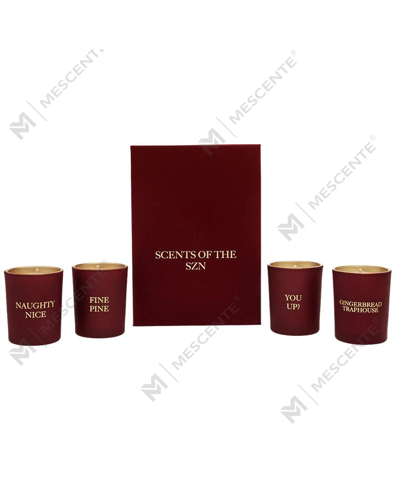 Set regalo di candele profumate aromatiche per decorazioni per la casa di lusso con etichetta privata M&Scent, set da 4