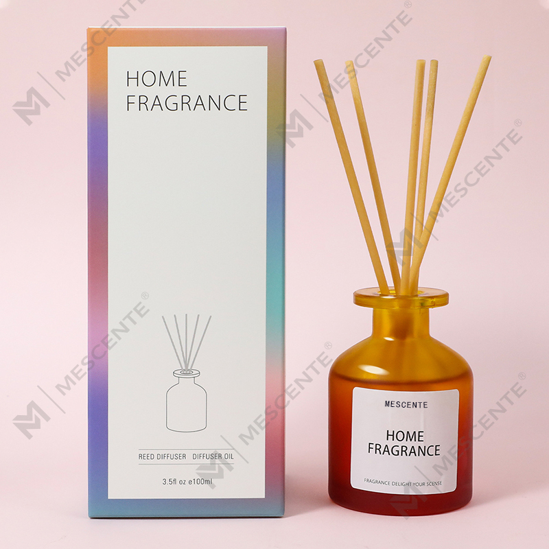 Ricarica di olio per diffusore a lamella di fiori di profumo di bottiglia di vetro unica all'ingrosso con set regalo di scatole di imballaggio