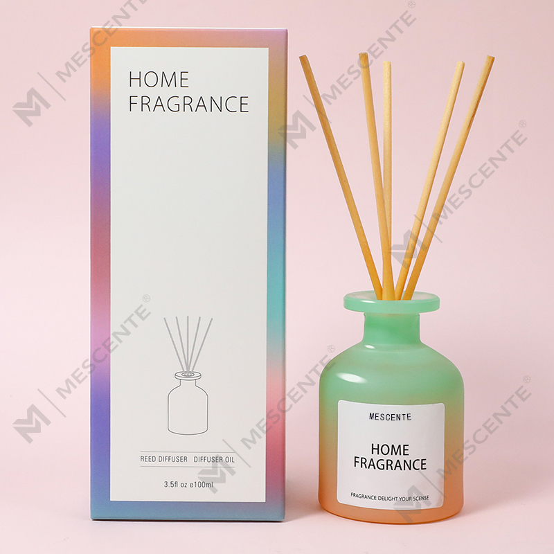 Ricarica di olio per diffusore a lamella di fiori di profumo di bottiglia di vetro unica all'ingrosso con set regalo di scatole di imballaggio