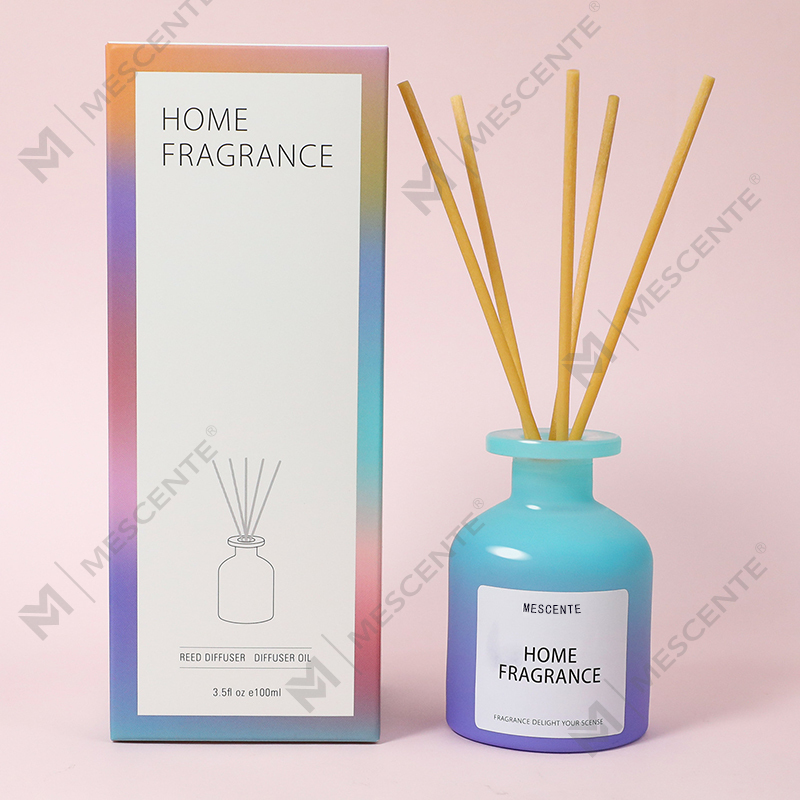 Ricarica di olio per diffusore a lamella di fiori di profumo di bottiglia di vetro unica all'ingrosso con set regalo di scatole di imballaggio