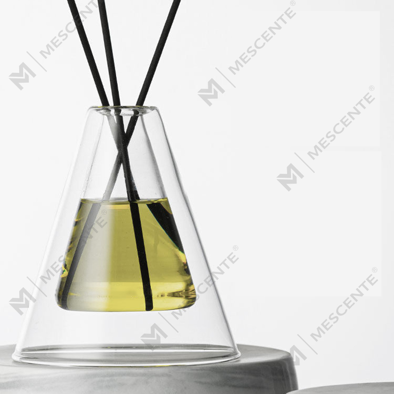 Personalizzato grande esagonale Essenza bottiglia di vetro unica bianco satinato extra aria aroma diffusore a bastoncino fragranza per la casa, diffusori a bastoncino Natale