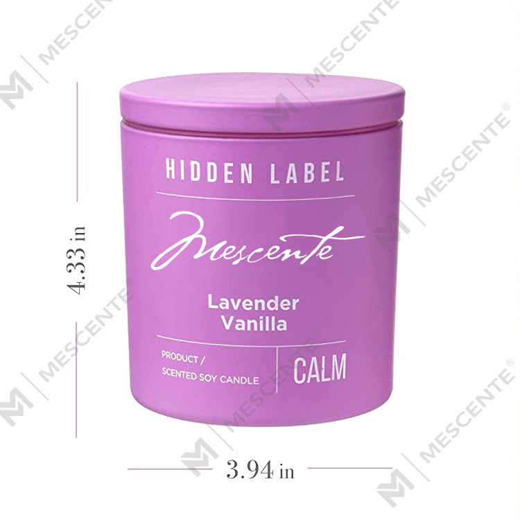 Candele di cera di soia profumate con vasetti neri di lusso all'ingrosso M&Scent con etichetta privata con cristalli