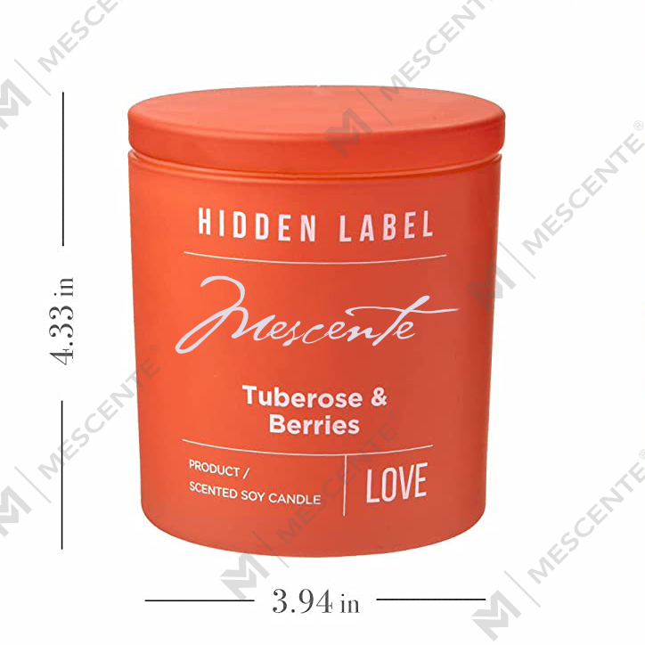 Candele di cera di soia profumate con vasetti neri di lusso all'ingrosso M&Scent con etichetta privata con cristalli