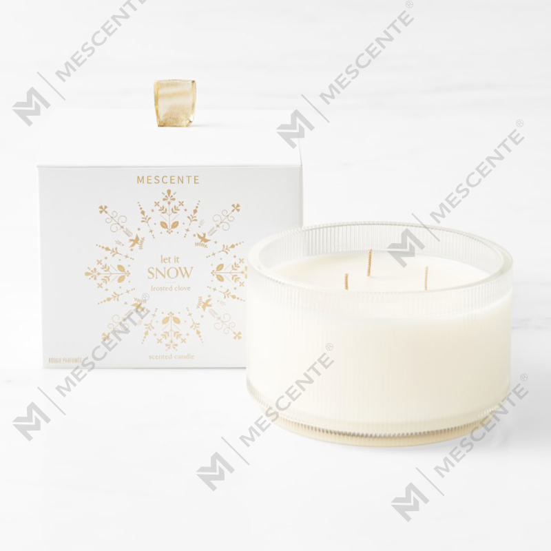 Candele di soia profumate biologiche fatte in casa con logo personalizzato M&Scent Etichetta privata in barattolo di vetro
