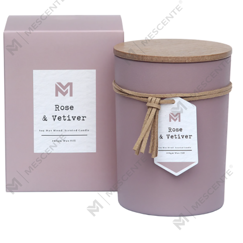 M&S profumo Set regalo per candele in cera di soia con profumo per aromaterapia con coperchio in legno con etichetta privata all'ingrosso in barattolo di vetro