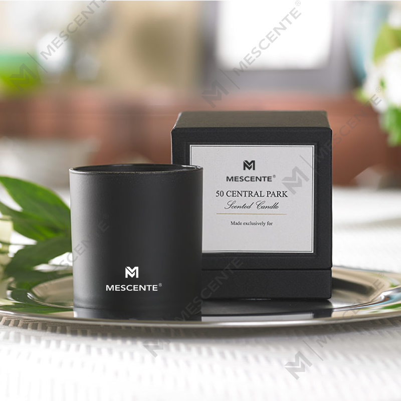 Candele per aromaterapia maschile cromate di lusso all'ingrosso con etichetta privata di profumo M&S da 22 Oz con cristalli all'interno