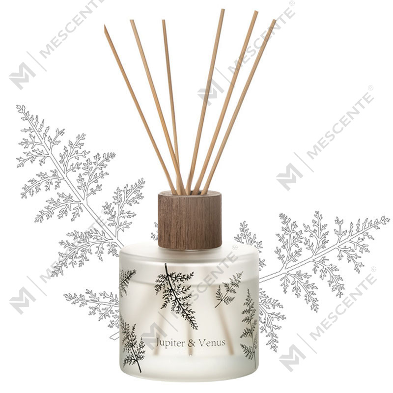 Diffusore a bastoncini di aroma floreale trasparente unico di lusso personalizzato all'ingrosso M&Scent in vetro ambrato decorativo personalizzato senza fuoco